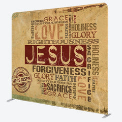 Lofaris Retro Yellow Love Jesus Paper Christmas Backdrop