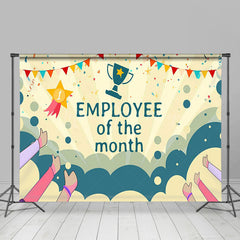 Lofaris Ribbon Employee Of The Month Thank You Staff Backdrop