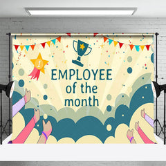 Lofaris Ribbon Employee Of The Month Thank You Staff Backdrop