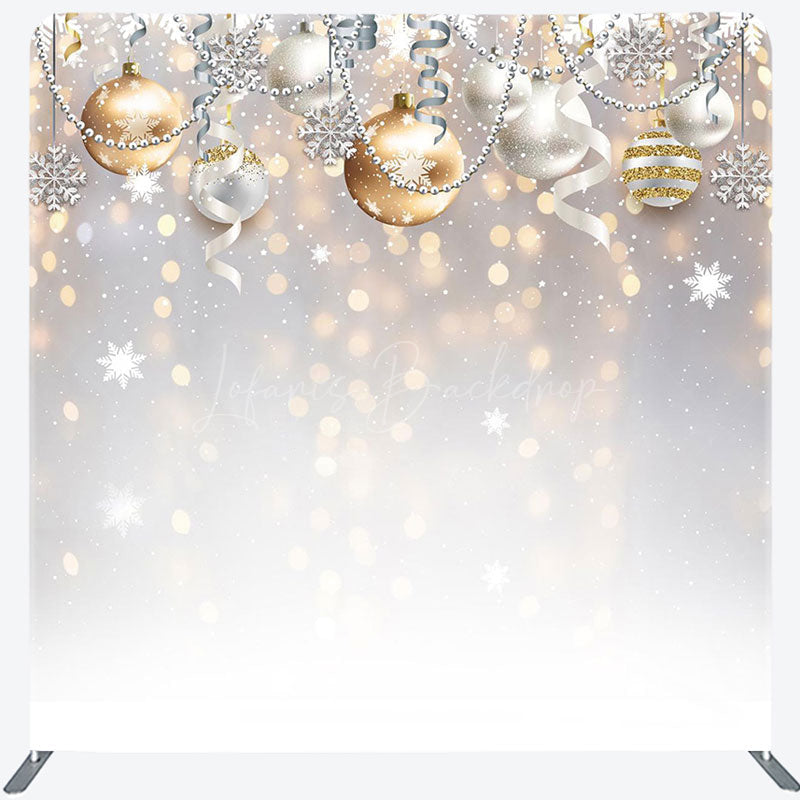 Lofaris Ribbons Bells Bokeh Christmas Pillow Case Backdrop