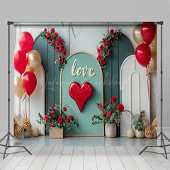 Lofaris Romantic Arch Balloon Valentines Day Room Set Backdrop