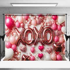 Lofaris Romantic Balloons Hearts Xoxo Valentines Day Backdrop