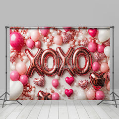 Lofaris Romantic Balloons Hearts Xoxo Valentines Day Backdrop