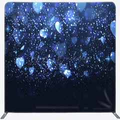 Lofaris Romantic Blue Bokeh Love Square Tension Backdrop