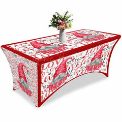 Lofaris Romantic Dwarf Pink Valentines Day Stretch Table Cover