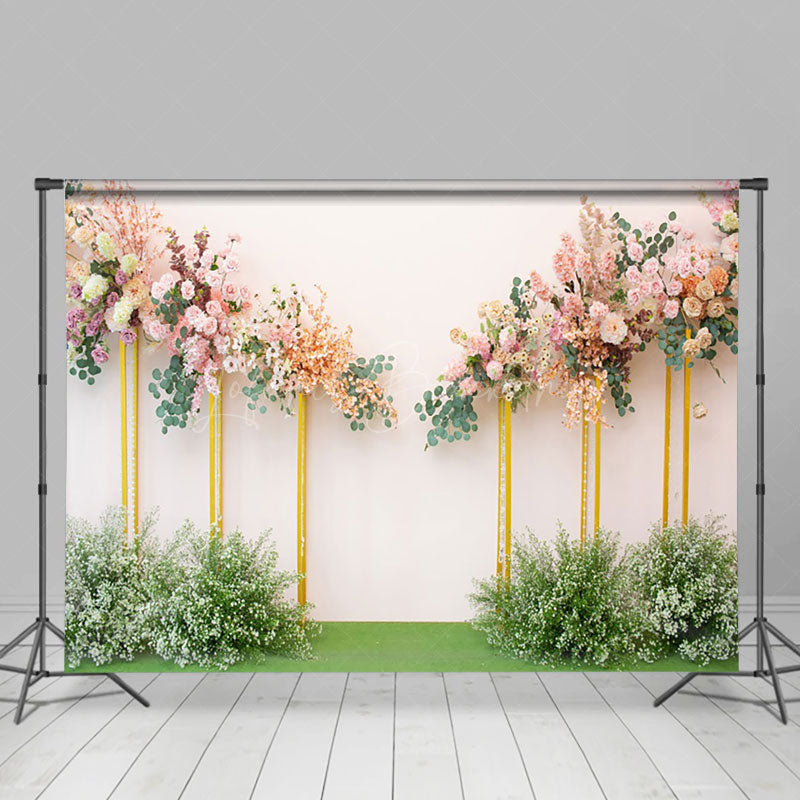 Lofaris Romantic Floral Decoration On The Wall Wedding Backdrop