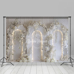 Lofaris Romantic Holy White Arch Floral Wedding Backdrop