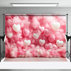 Lofaris Romantic Hot Pink Balloons Valentines Day Backdrop