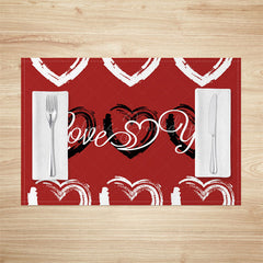 Lofaris Romantic Love You Valentines Day Set Of 4 Placemats