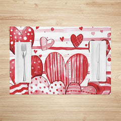 Lofaris Romantic Painted Valentines Love Set Of 4 Placemats