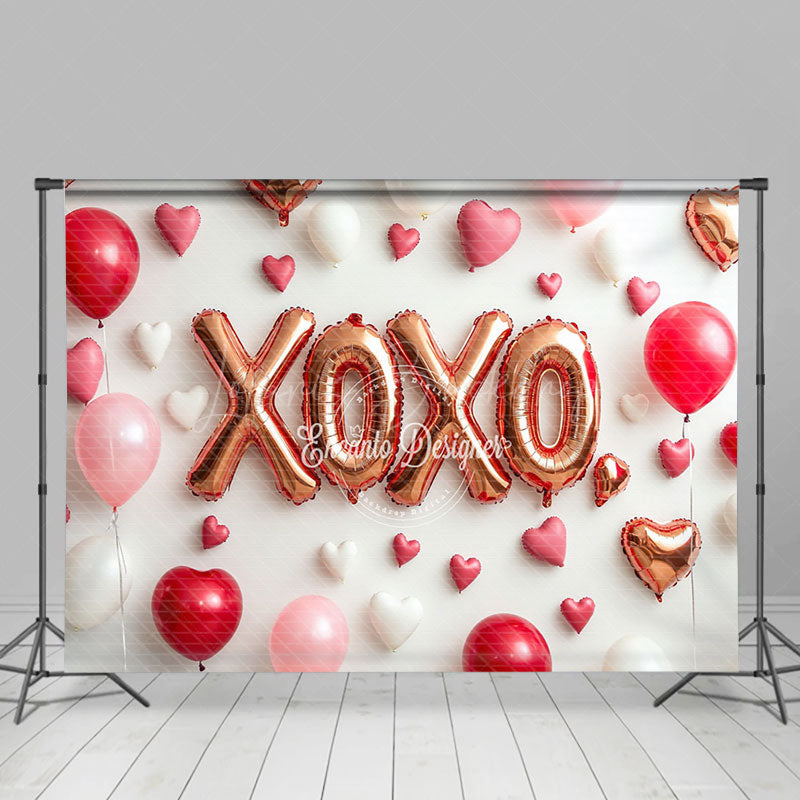 Lofaris Romantic Red Balloons Xoxo Valentines Day Backdrop