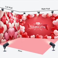 Lofaris Romantic Red Love Valentines Day Room Set Backdrop