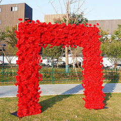 Lofaris Romantic Red Rose Arch Flower Wall Wedding Decor