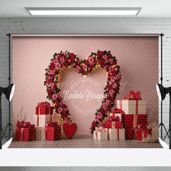 Lofaris Romantic Rose Heart Gifts Valentines Day Backdrop