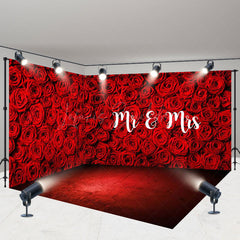 Lofaris Romantic Rose Mr Mrs Valentines Day Room Set Backdrop