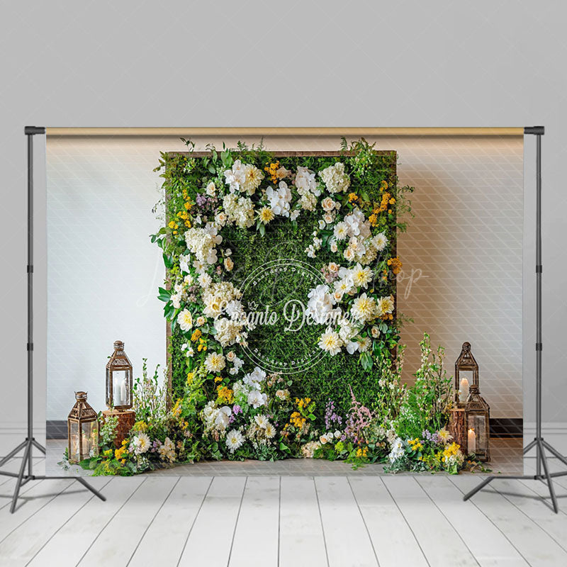 Lofaris Romantic Spring Greenery Floral Wedding Backdrop