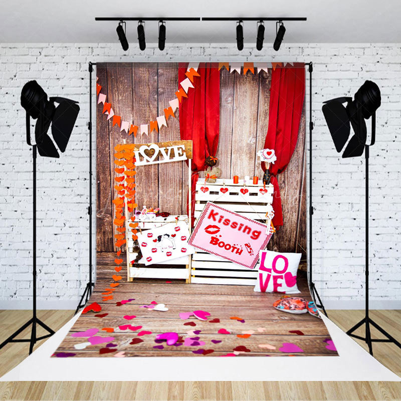 Lofaris Romantic Valentines Day Decor Heart Shaped Backdrop