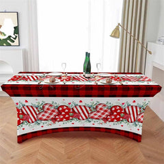 Lofaris Romantic Valentines Day Holiday Stretch Table Cover