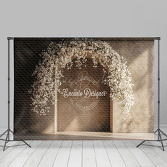 Lofaris Romantic White Floral Arch Sunlight Wedding Backdrop