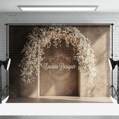 Lofaris Romantic White Floral Arch Sunlight Wedding Backdrop