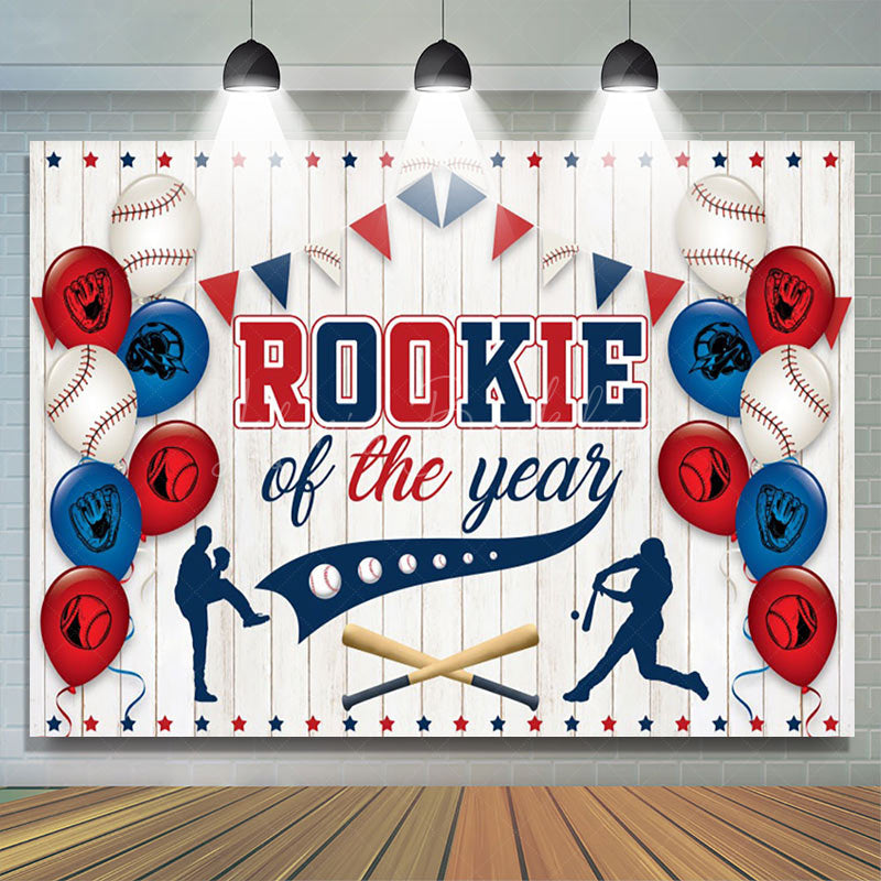 Lofaris Rookie Of The Year Baseball Party Backdrop