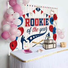 Lofaris Rookie Of The Year Baseball Party Backdrop