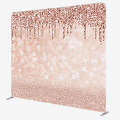 Lofaris Rose Gold Bokeh Glitter Square Arch Fabric Backdrop