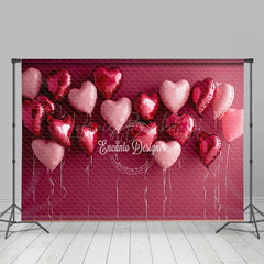 Lofaris Rosey Red Wall Love Balloons Valentines Day Backdrop