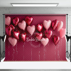 Lofaris Rosey Red Wall Love Balloons Valentines Day Backdrop