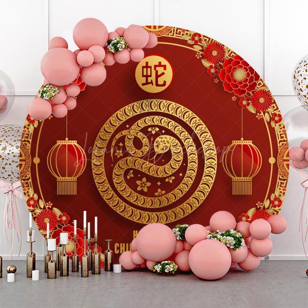 Lofaris Round Chinese Year Of The Snake New Backdrop