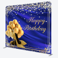 Lofaris Royal Blue Diamonds High Heels Birthday Backdrop