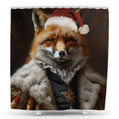 Lofaris Royal Lifelike Baroque Santa Fox Shower Curtain