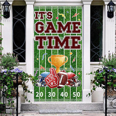 Lofaris Rugby Field Sports Its Game Time Birthday Door Cover