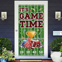 Lofaris Rugby Field Sports Its Game Time Birthday Door Cover