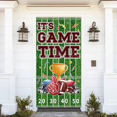 Lofaris Rugby Field Sports Its Game Time Birthday Door Cover