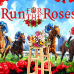 Lofaris Run For The Roses Horse City Kentucky Derby Backdrop