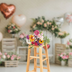 Lofaris Rural Romantic Love Balloons Plant Floral Backdrop