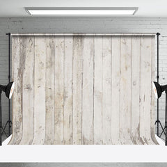 Lofaris Rustic Gray And White Wooden Wall Texture Backdrop