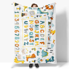 Lofaris Safari Educational Alphabet Custom Name Blanket