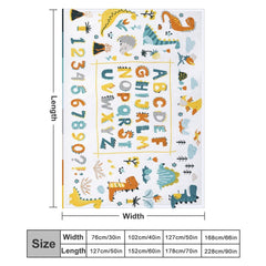 Lofaris Safari Educational Alphabet Custom Name Blanket