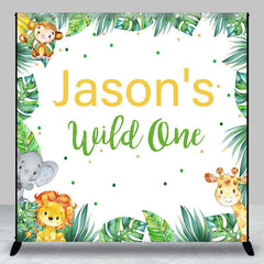 Lofaris Safari Monstera Animals Custom Wild One Backdrop