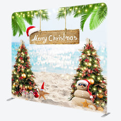 Lofaris Sandy Beach Bokeh Merry Summer Christmas Backdrop