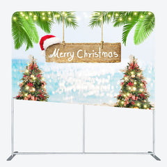 Lofaris Sandy Beach Bokeh Merry Summer Christmas Backdrop