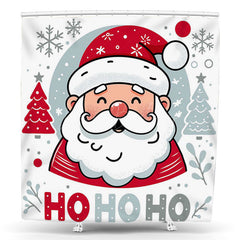 Lofaris Santa Claus Hohoho Snowy Christmas Shower Curtain