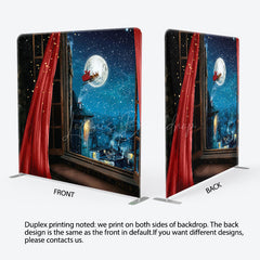 Lofaris Santa Moon Night Pillow Case Christmas Backdrop