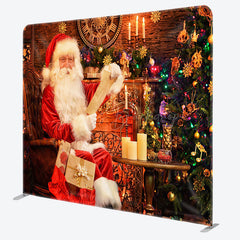 Lofaris Santa Reading Letter Christmas Pillow Cover Backdrop