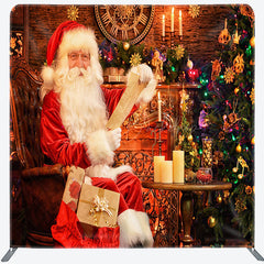 Lofaris Santa Reading Letter Christmas Pillow Cover Backdrop