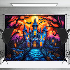 Lofaris Scary Ghost Castle Bats Trunk Halloween Backdrop