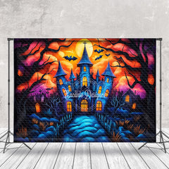 Lofaris Scary Ghost Castle Bats Trunk Halloween Backdrop