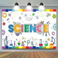 Lofaris Science Colorful Chemical Reagents Birthday Backdrop